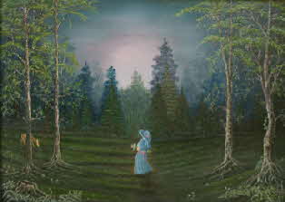 Mädchen im Wald mini